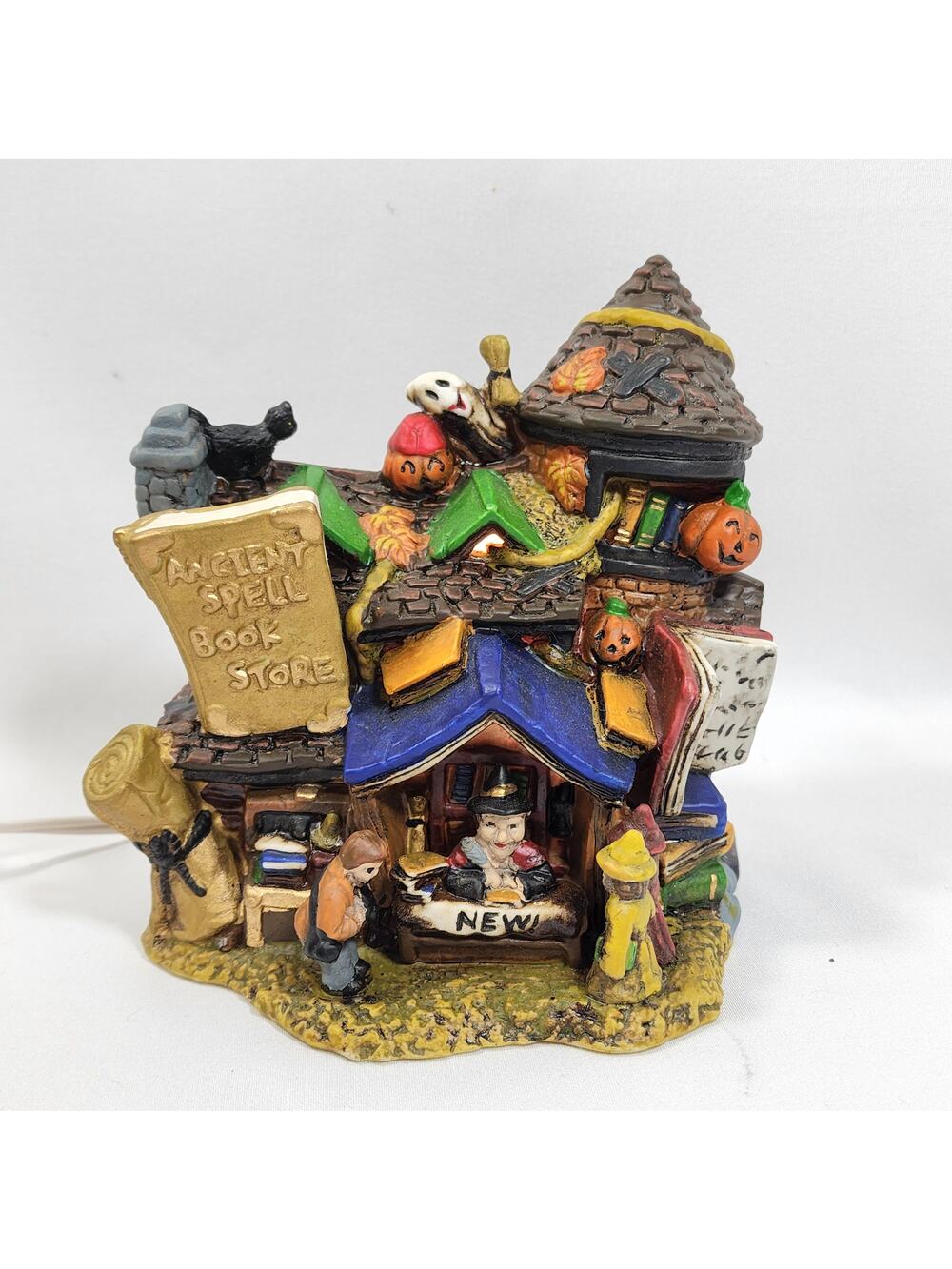 Ancient Spell Book Store Halloween Electric Luminary Night Light Deco - Works